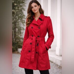 Scottevest specialized travel trench, size large, red